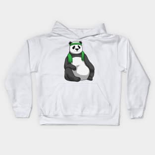 Panda at Fitness with Towel Kids Hoodie